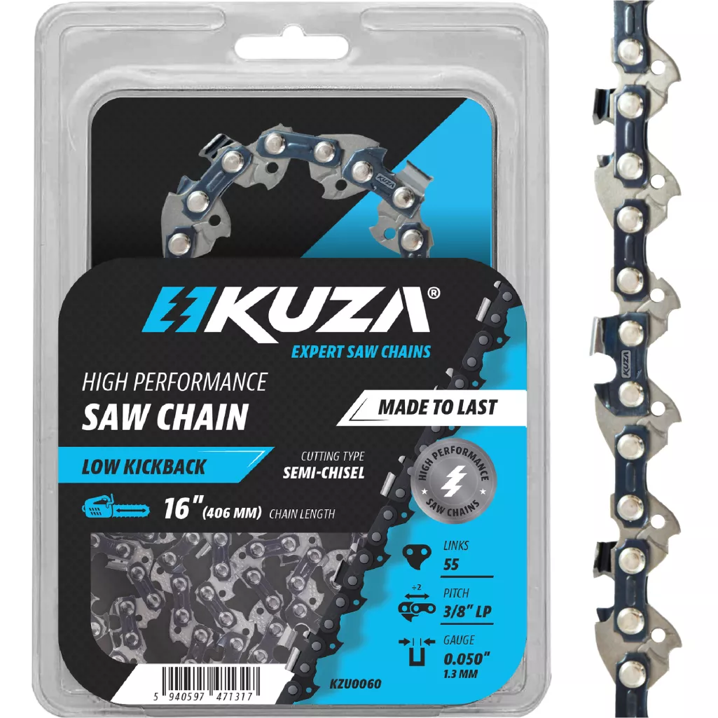 Lant pentru drujba KUZA, Lungime 16", pas 3/8" LP, grosime 050"-1.3 mm, 55 Zale, 1 lant/pachet