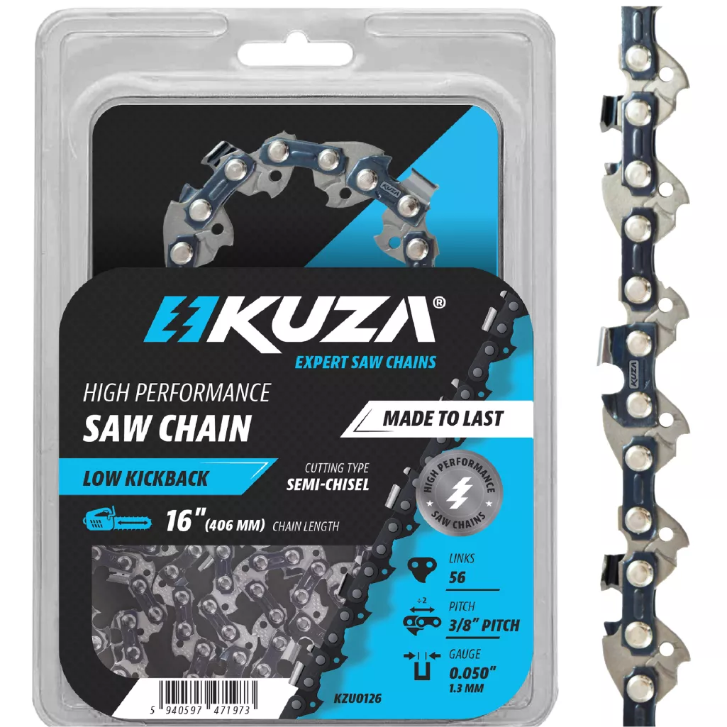 Lant pentru drujba Kuza, lungime 16", pas 3/8" Pitch, grosime 050"-1.3 mm, 56 Zale, 1 lant/pachet