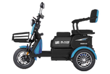 Triciclu electric persoane BLADE VIVA 14, 1200W, 60V 20Ah, 25 km/h, fara permis, autonomie 50 km, albastru-negru