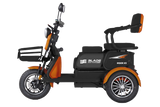 Triciclu electric persoane BLADE VIVA 14, 1200W, 60V 20Ah, 25 km/h, fara permis, autonomie 50 km, portocaliu-negru