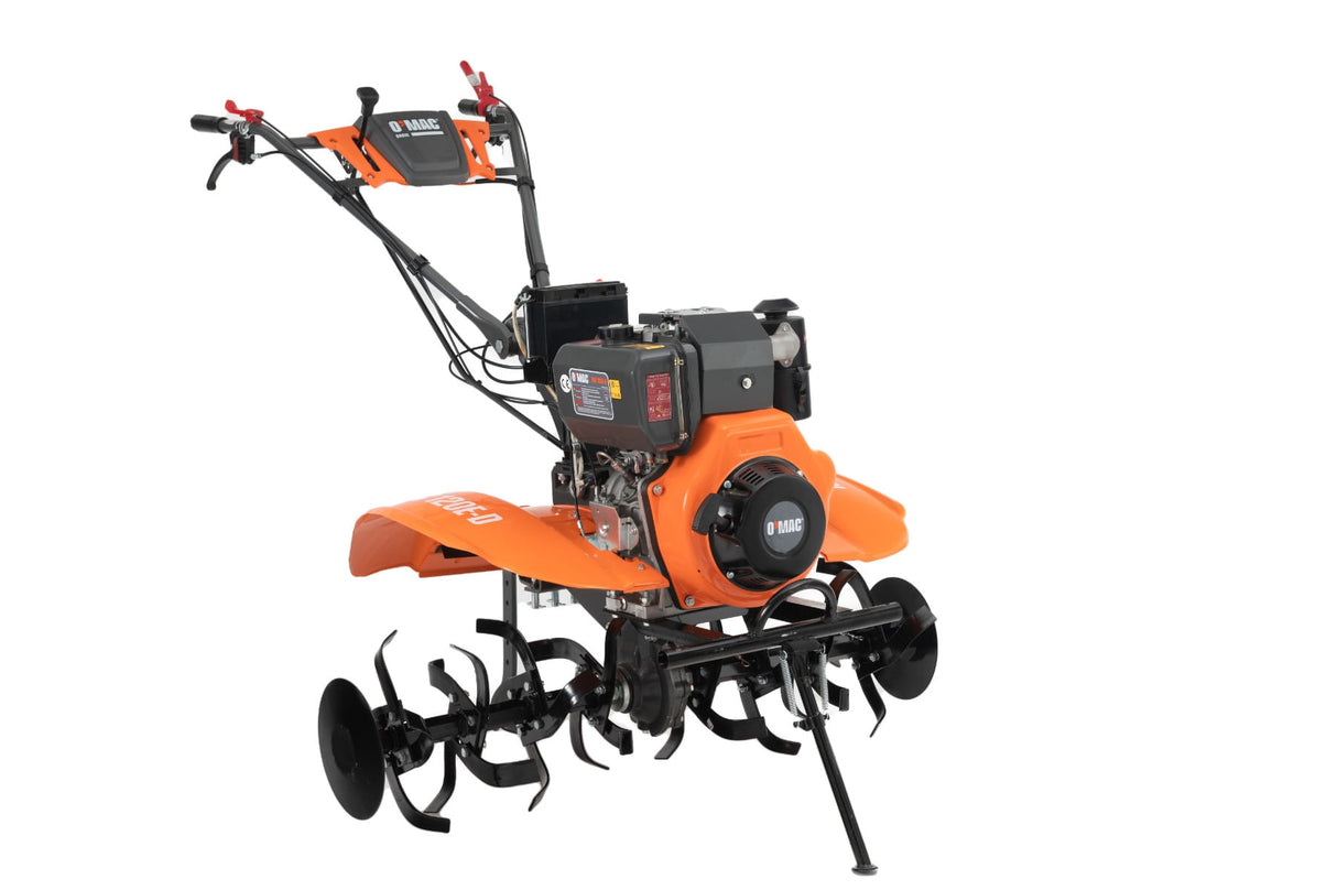 Motocultor O'MAC MC 120E-D - 12CP, cu Roti + Plug reglabil + Roti Metalice