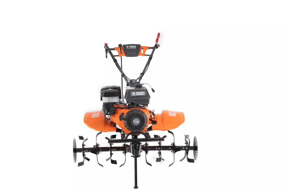 Motocultor pe benzina O'MAC MC 180, 18CP, cu roti, plug reglabil, roti metalice