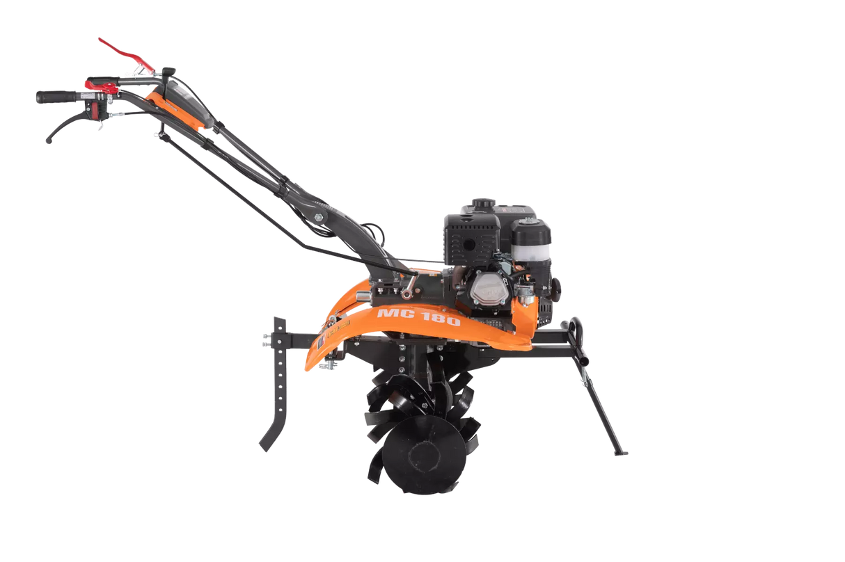 Motocultor pe benzina O'MAC MC 180, 18CP, cu roti, plug reglabil, roti metalice
