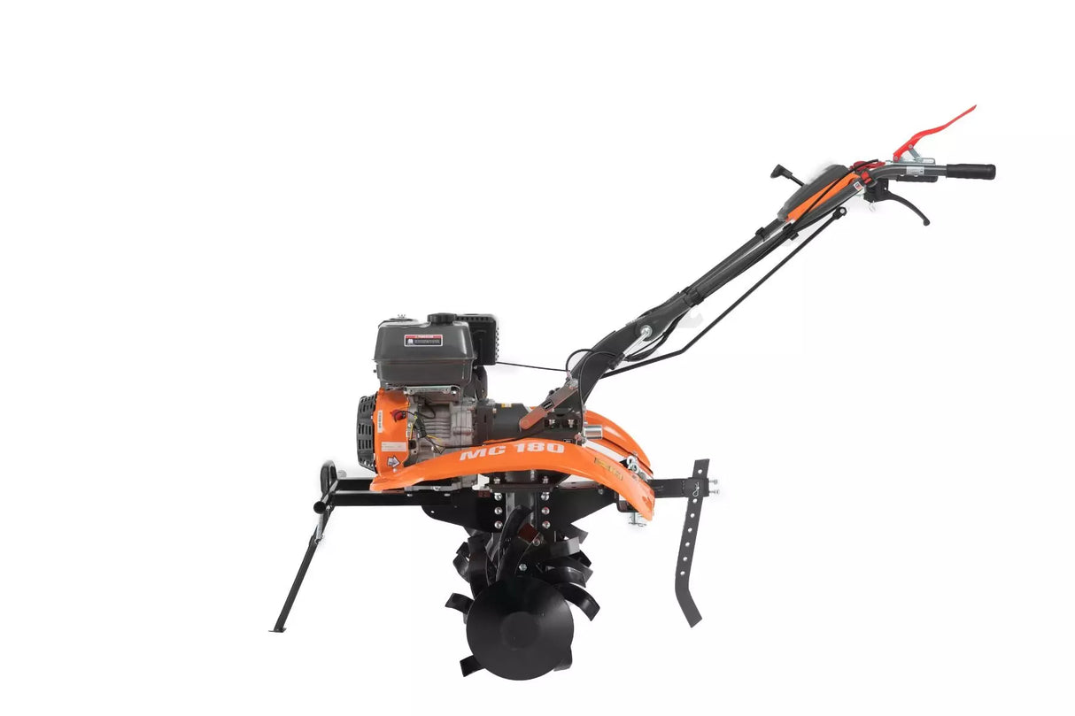 Motocultor pe benzina O'MAC MC 180, 18CP, cu roti, plug reglabil, roti metalice