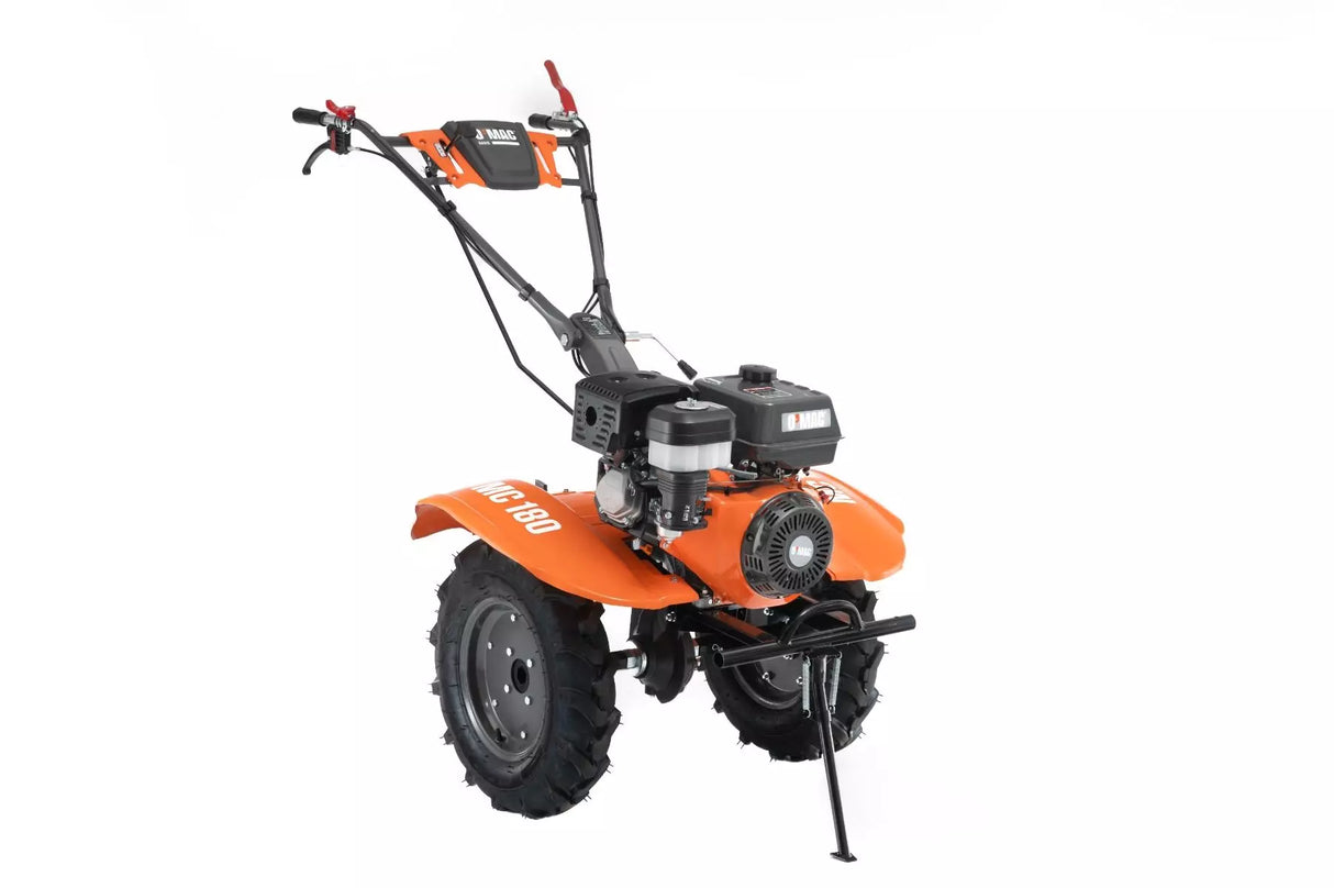 Motocultor pe benzina O'MAC MC 180, 18CP, cu roti, plug reglabil, roti metalice