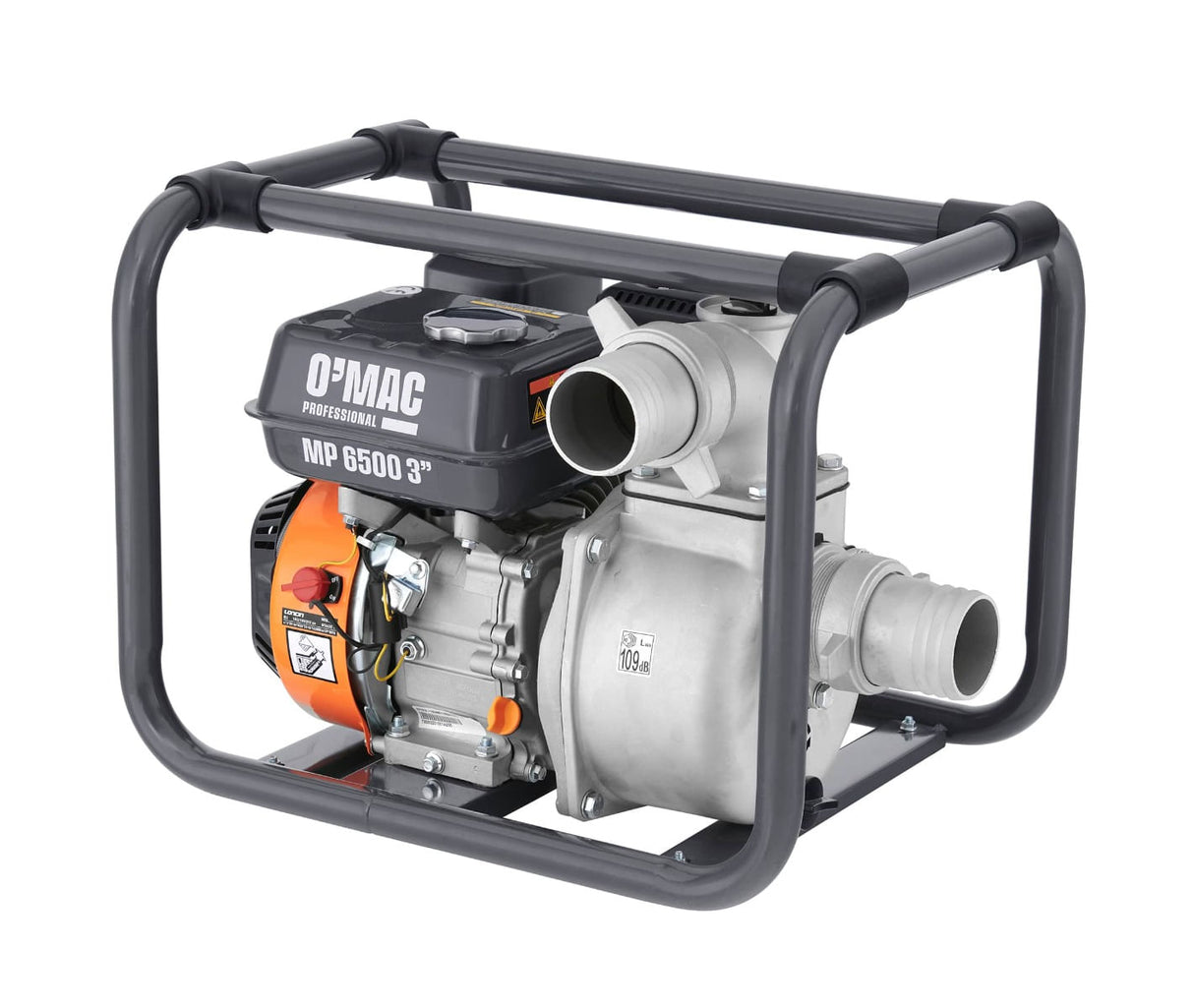 Motopompa apa O'MAC MP 6500,  3", 6.5CP, 196cc, 60000 l/h