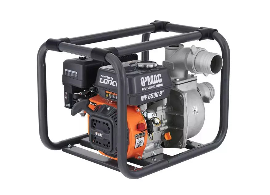 Motopompa apa O'MAC MP 6500,  3", 6.5CP, 196cc, 60000 l/h