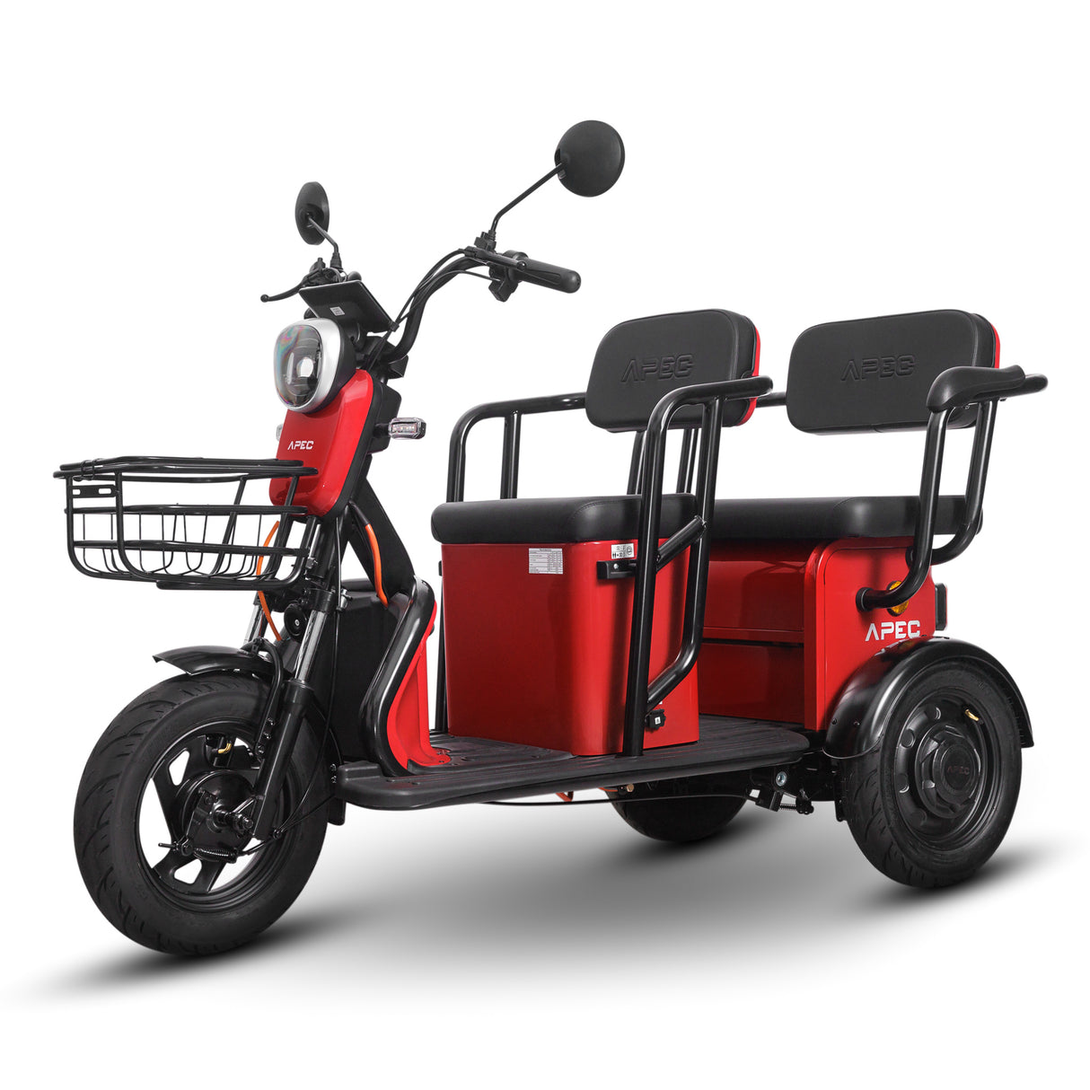 Tricicleta electrica, Volta APM5, Rosu, viteza maxima 25 km/h, Autonomie pana la 40 km
