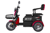 Triciclu electric persoane BLADE VIVA 14, 1200W, 60V 20Ah, 25 km/h, fara permis, autonomie 50 km, rosu-negru