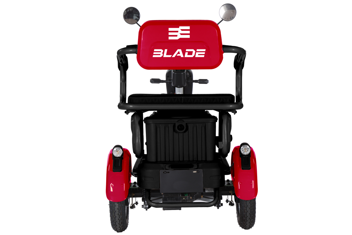 Triciclu electric persoane BLADE VIVA 14, 1200W, 60V 20Ah, 25 km/h, fara permis, autonomie 50 km, rosu-negru