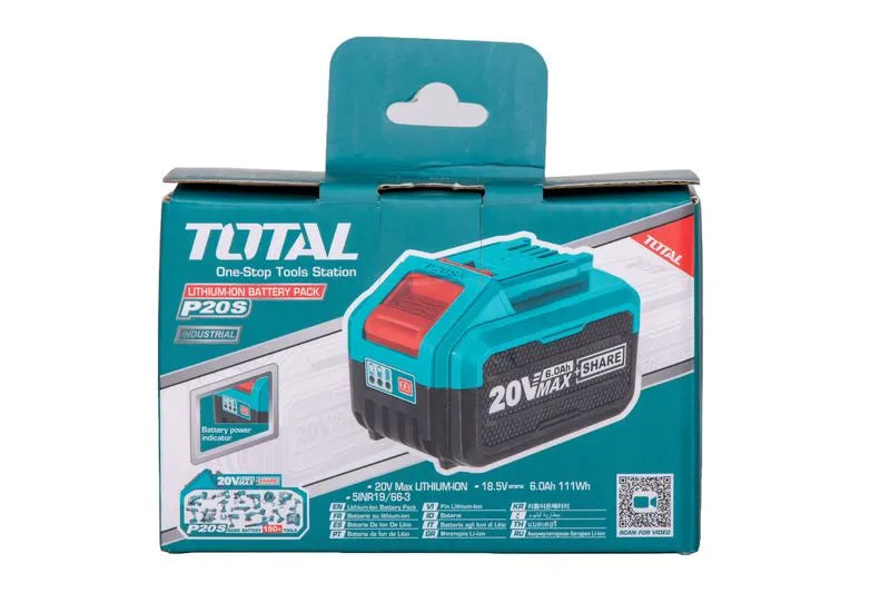 Acumulator TOTAL, 20V, 6.0Ah (INDUSTRIAL)