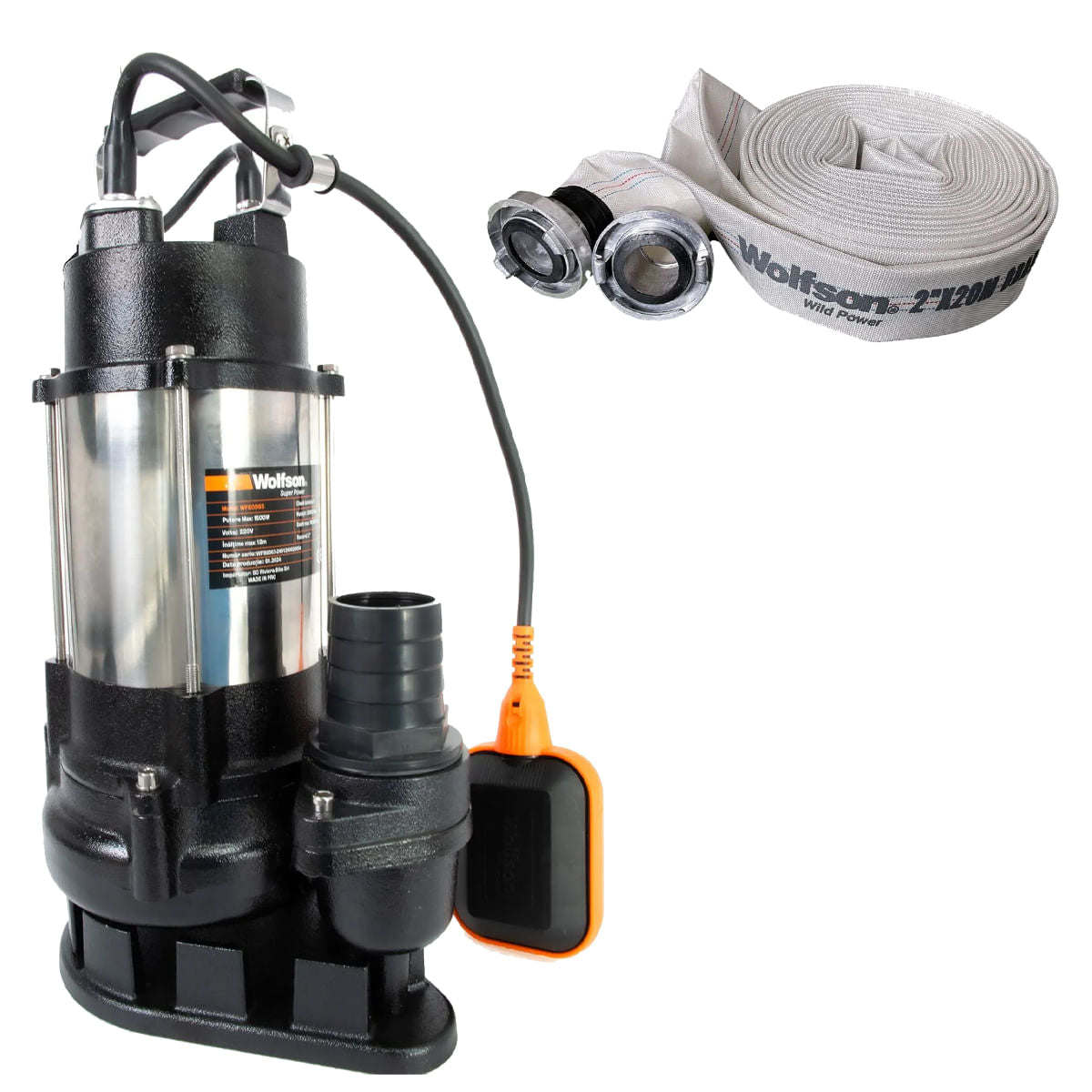 Pompa submersibila apa murdara Wolfson DW-7500-F, 1500W, debit