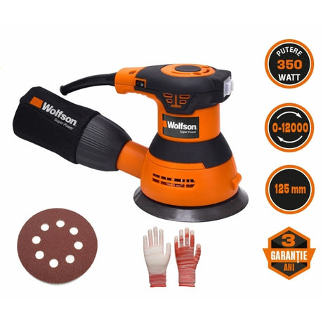 Masina de slefuit rotativa Wolfson - 350W + manusi