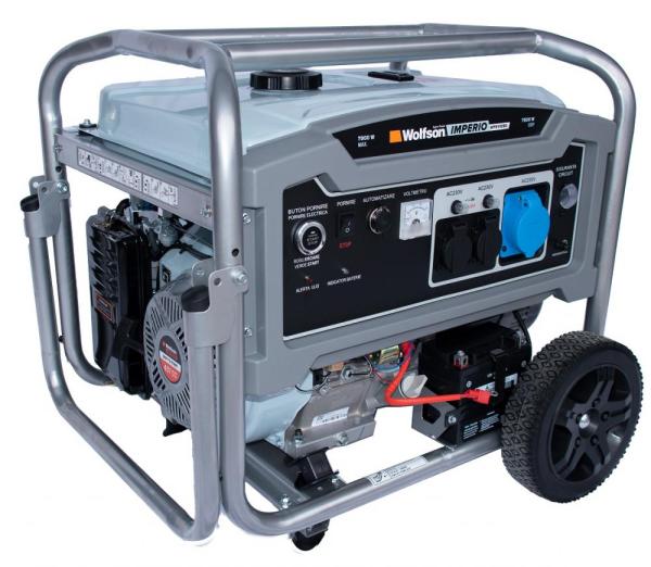 Generator de curent pe benzina Wolfson Imperio 8300, 7900W, monofazat, 17.5CP, 457cc, compatibil cu automatizare ADG11050 - Resigilat